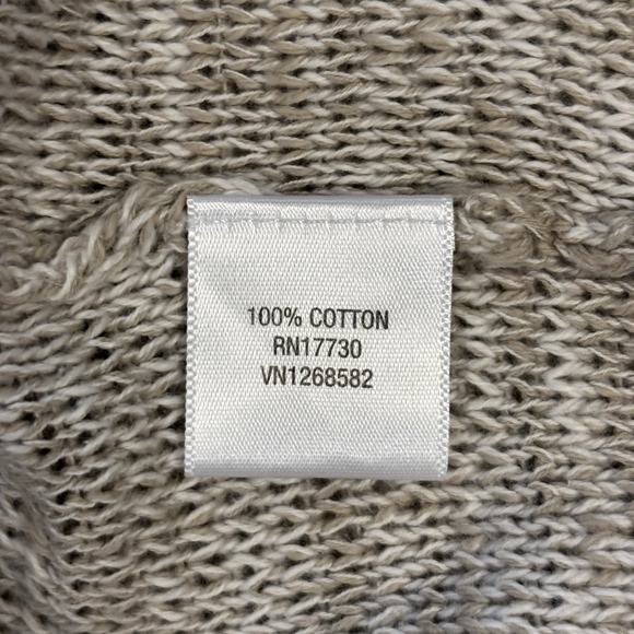 Converse Neutral Open Cardigan Women Medium Beige Minimalist Boho Chic Hippie - Picture 6 of 7